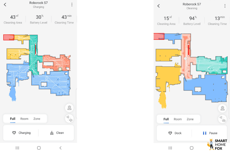 Структурированная навигация Roborock S7 в приложении
